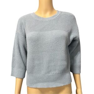 Cabi Sweater Womens Small Blue Fair Play Reversible 3522 Icy Blue Zip Size S